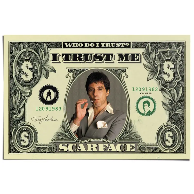 Poster Scarface dollar 61x91,5