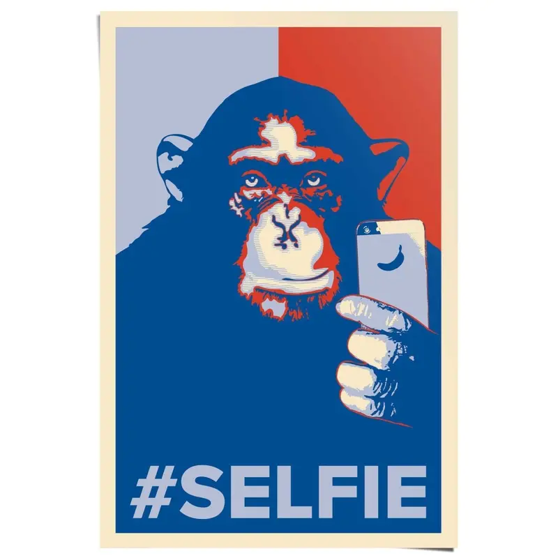 Poster Selfie Monkey 91,5x61