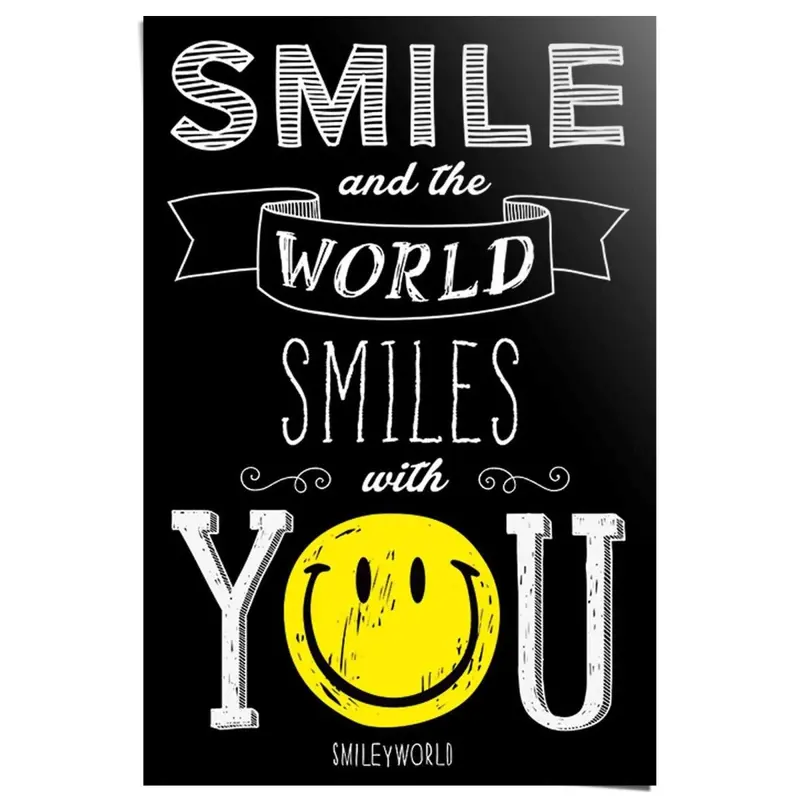 Poster Smiley - world smiles with you 91,5x61