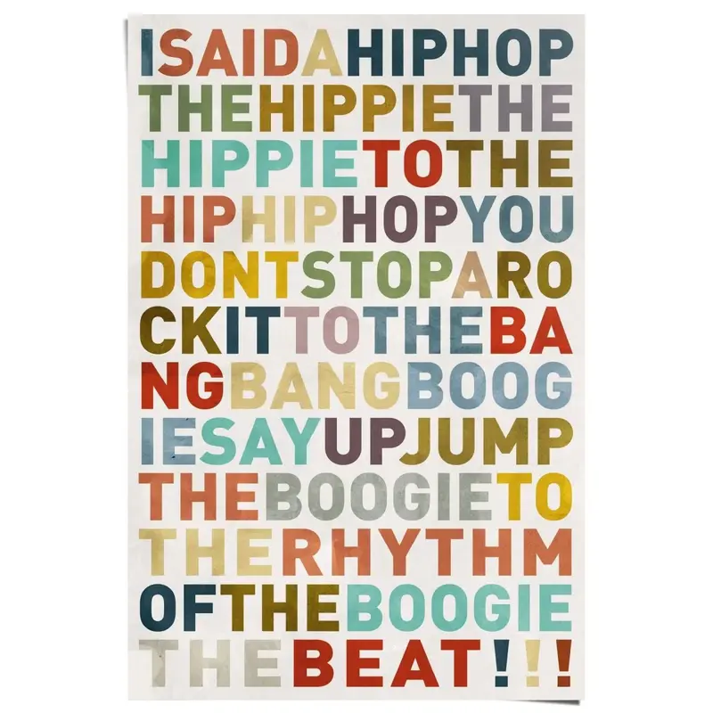 Poster Songtekst 91,5x61