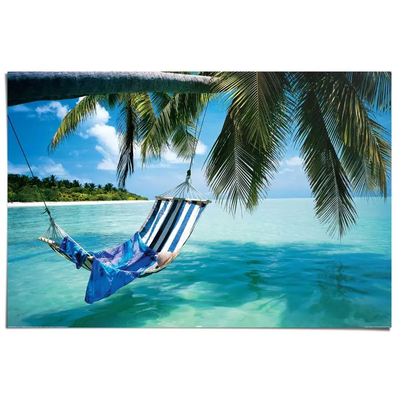 Poster Strand hangmat 61x91,5