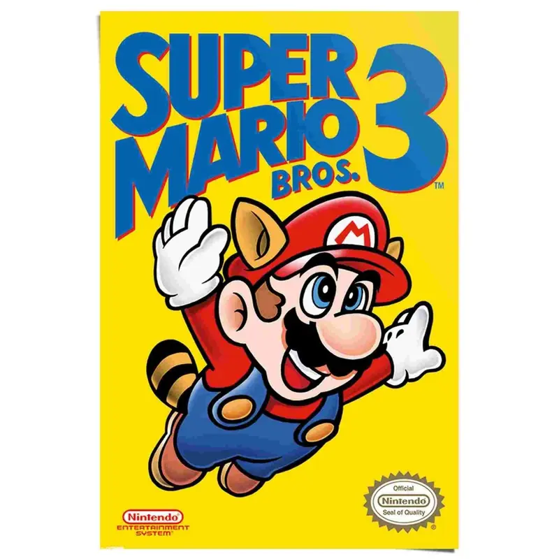 Poster Super Mario Bros 3 - NES cover 91,5x61