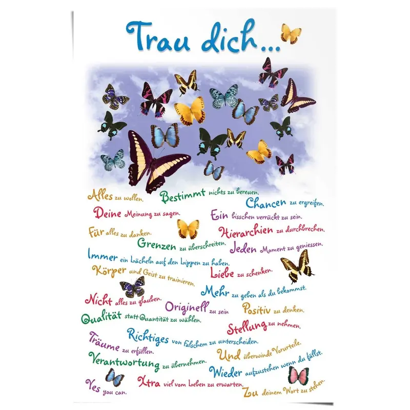 Poster Trau dich… 91,5x61