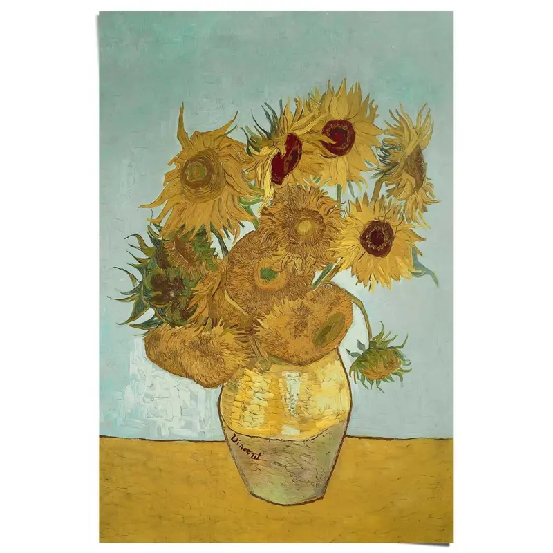 Poster Van Gogh Zonnebloemen 91,5x61