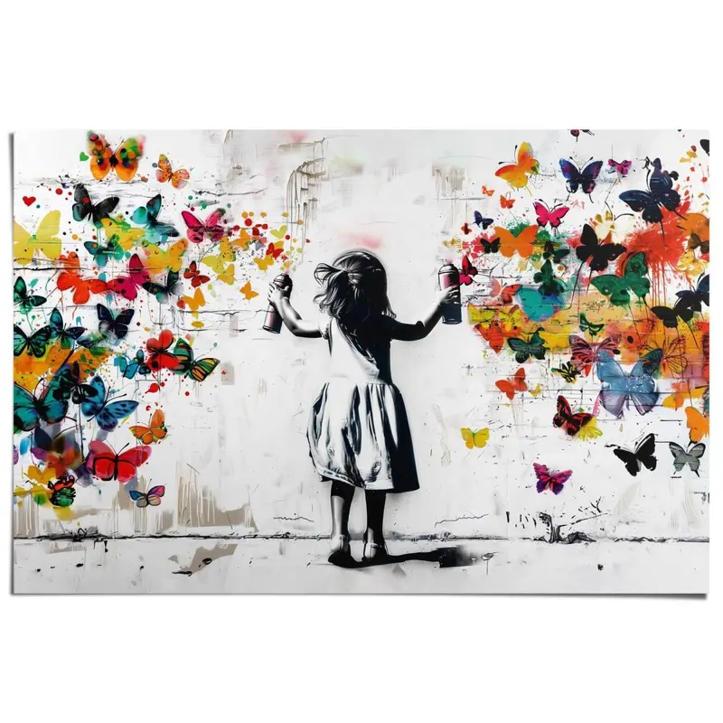 Poster Wolk van vlinders 61x91,5