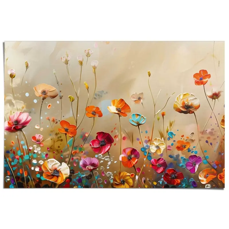 Poster Zomers bloemenveld 61x91,5