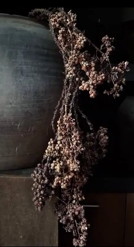 Pre-order Kunst rozenbottel bruin oranje - 100 cm