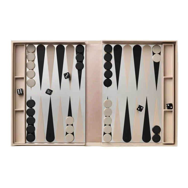 Printworks Classic - Art Of Backgammon Mirror - Beige-Silver
