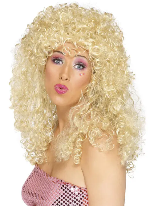 Pruik Boogie babe krul blond