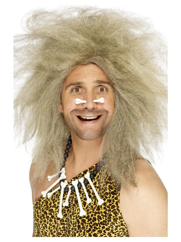 Pruik Crazy caveman, blond