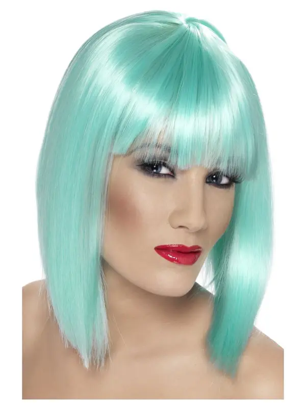 Pruik Glam aqua