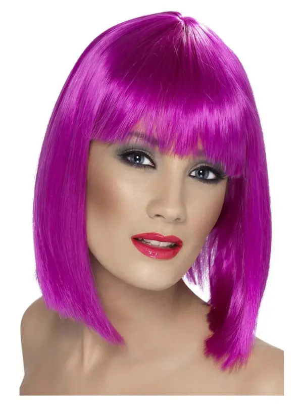 Pruik Glam paars