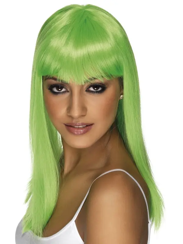Pruik Glamourama groen
