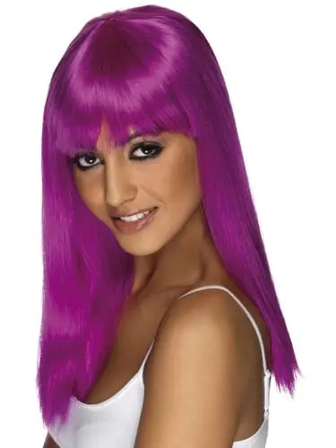 Pruik Glamourama paars
