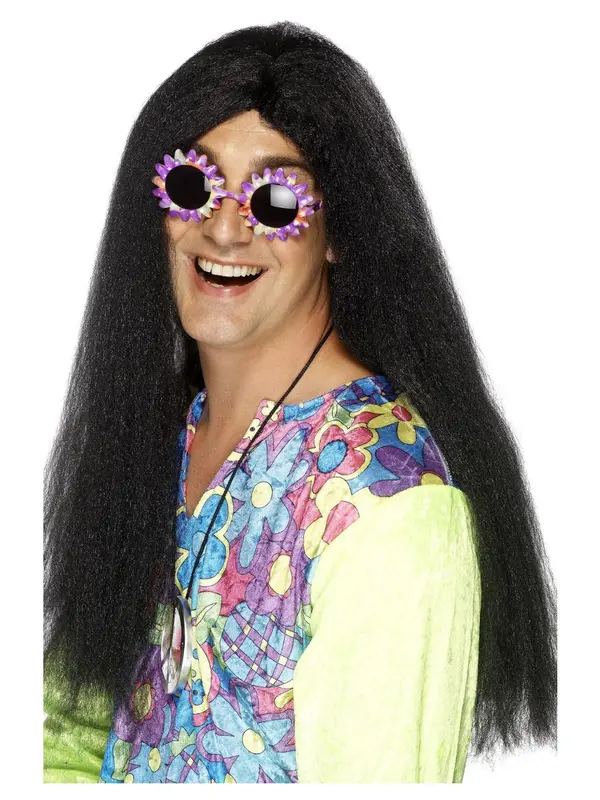 Pruik Hippy bruin