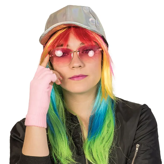 Pruik Reina regenboog