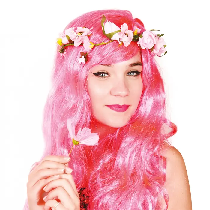 Pruik Sweet shelly roze