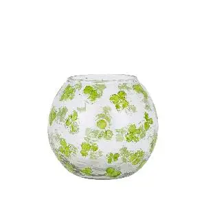 PTMD - Faron Green glass stormlight round real flowers