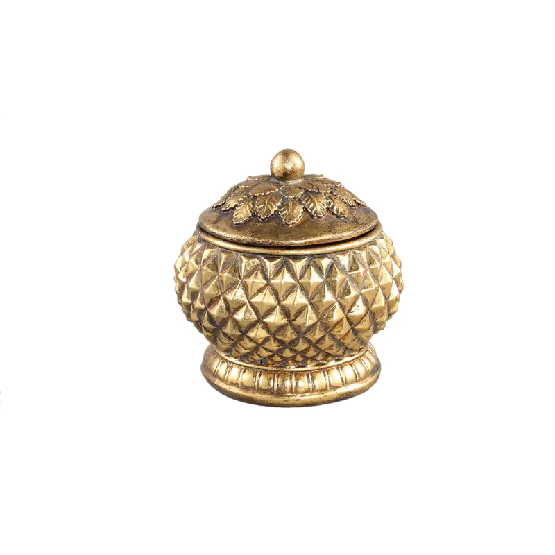 PTMD - Laxon Gold poly storage box round blocked pattern