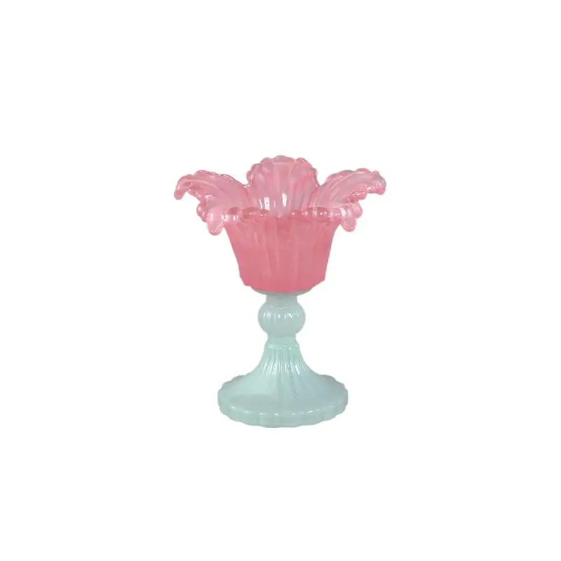 PTMD - Leila Light Pink glass flower shaped tealight