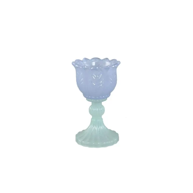 PTMD - Leila Lilac glass glass flower on foot tealight