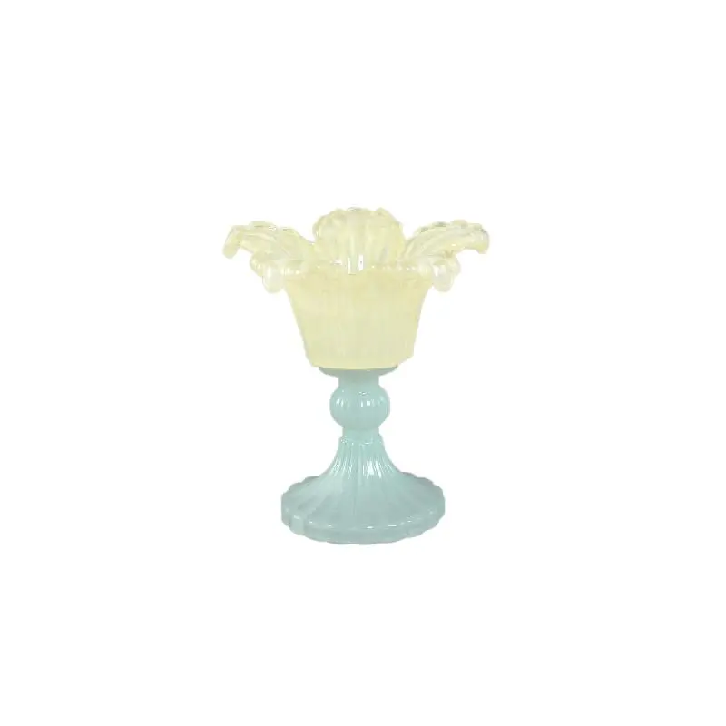 PTMD - Leila Yellow glass flower shaped tealight