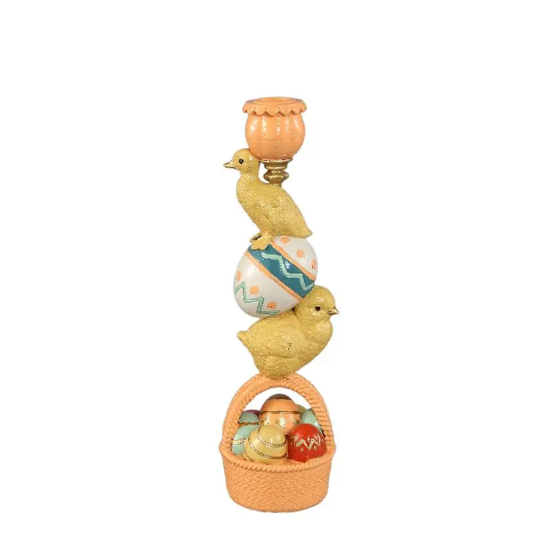 PTMD - Serria Multicolor poly candleholder chicken duck