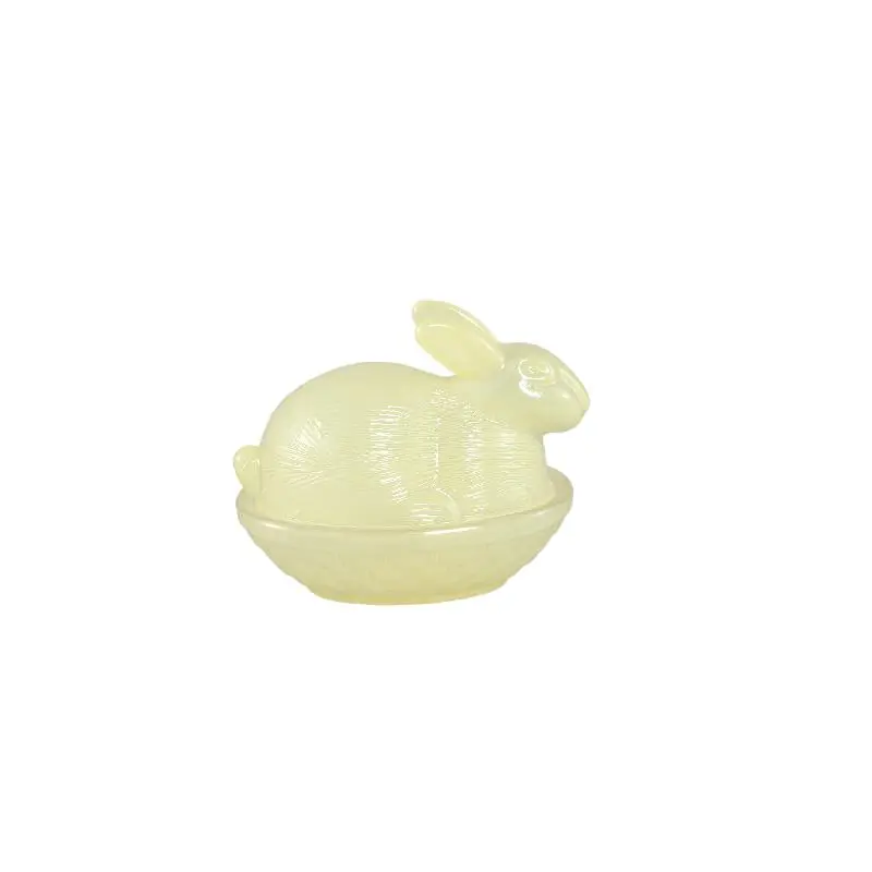 PTMD - Yiana Yellow glass rabbit shaped storage box