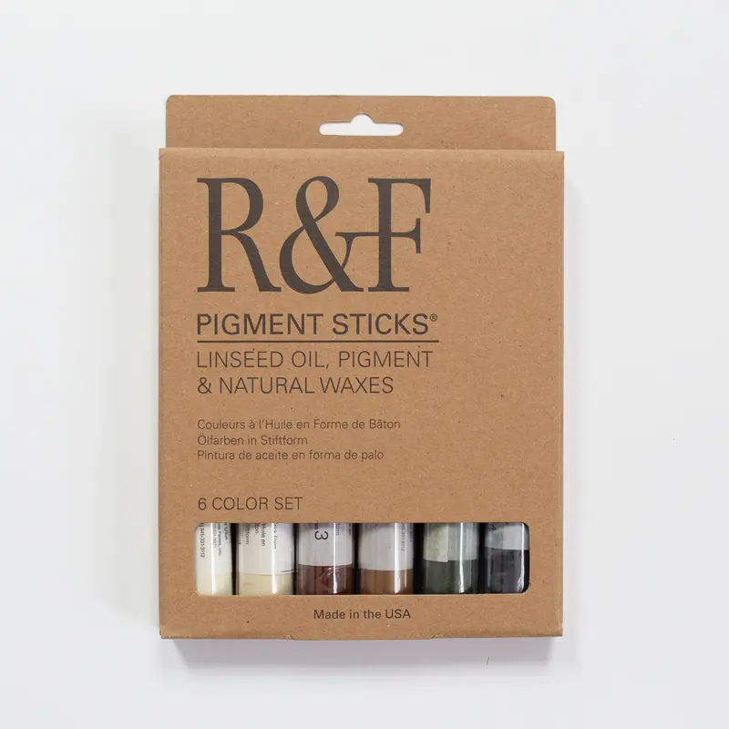 R&F Pigment Stick 38ml Earth Tones Set of 6 Sticks