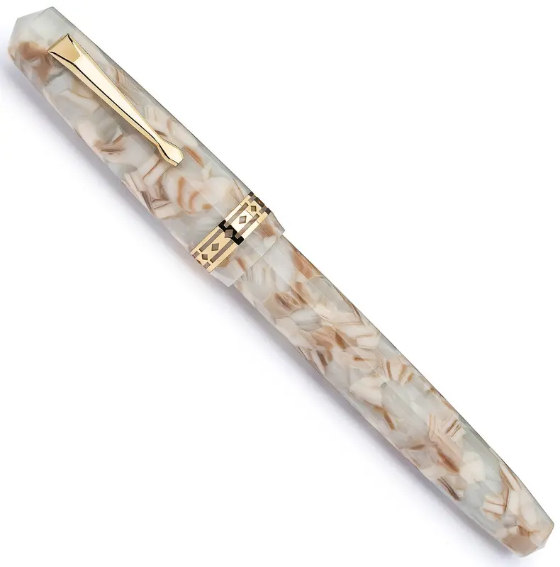 Radius Settimo Marmo Bianco gold fountain pen