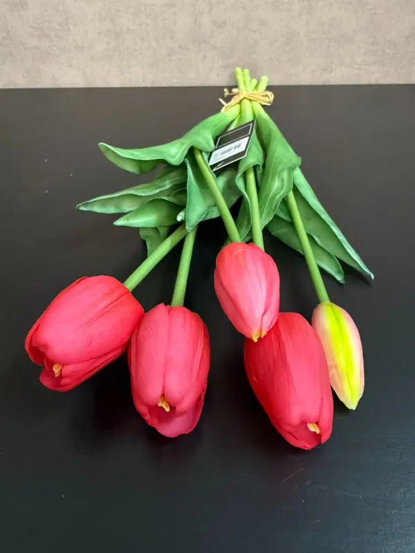 Real touch kunst tulpen fuchsia