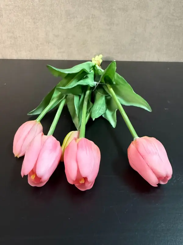 Real touch kunst tulpen roze