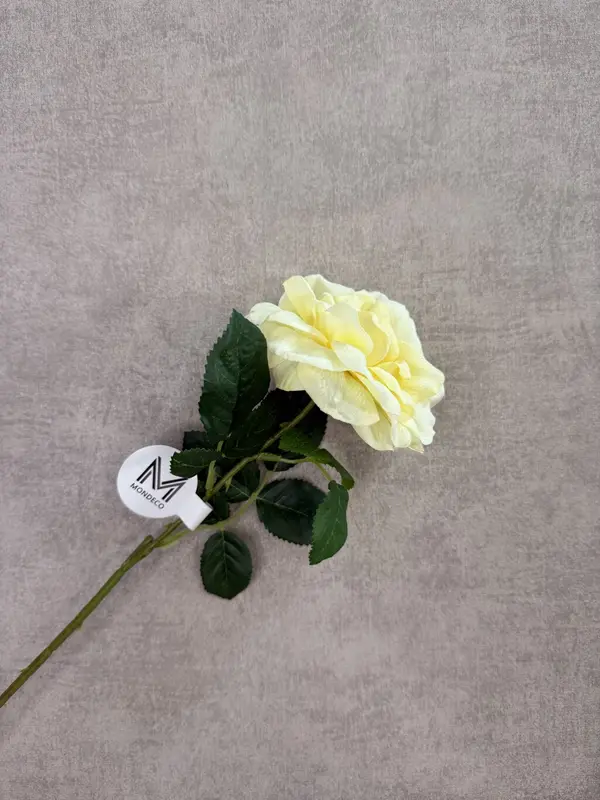 Real touch kunstbloem roos | Geel