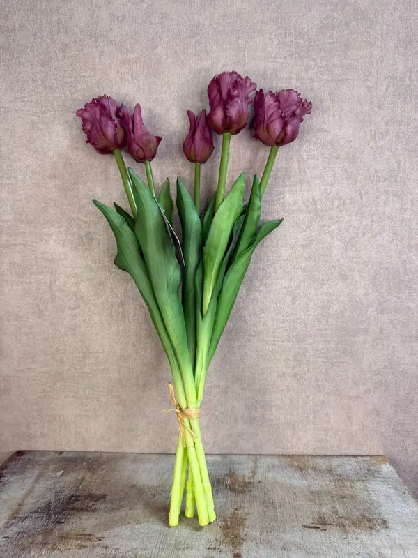 Real touch papegaaien tulpen | Paars 40