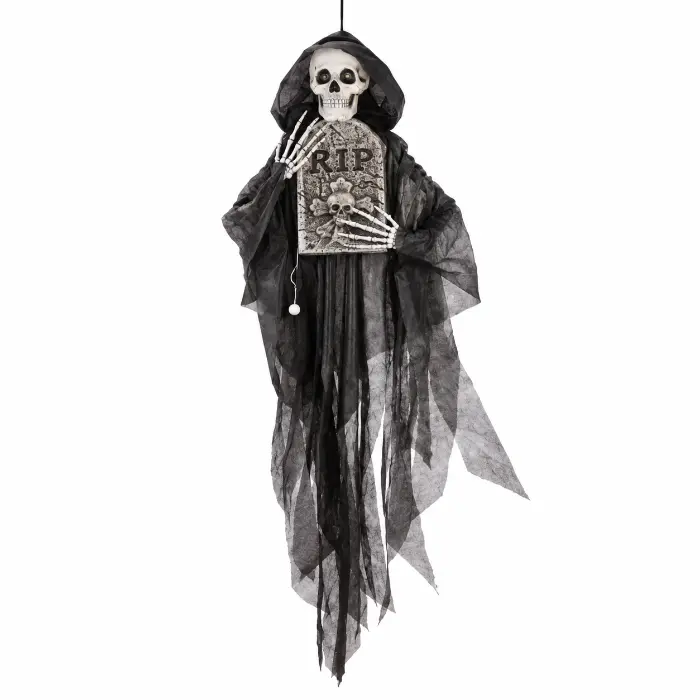 Reaper hangend met grafsteen - 160cm