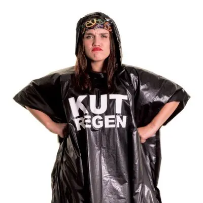 Regenponcho Kutregen zwart one size