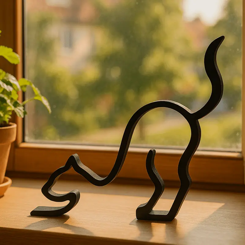 Rekkende kat decoratie – cadeau voor kattenliefhebber