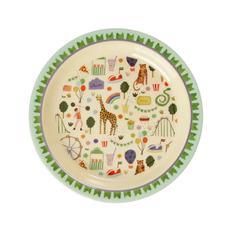 Rice - Kinderbord rond - Fun Fair mint