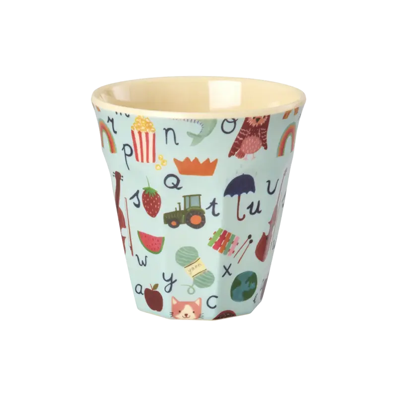 Rice - Medium beker - ABC blauw