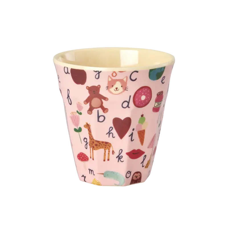 Rice - Medium beker - ABC roze