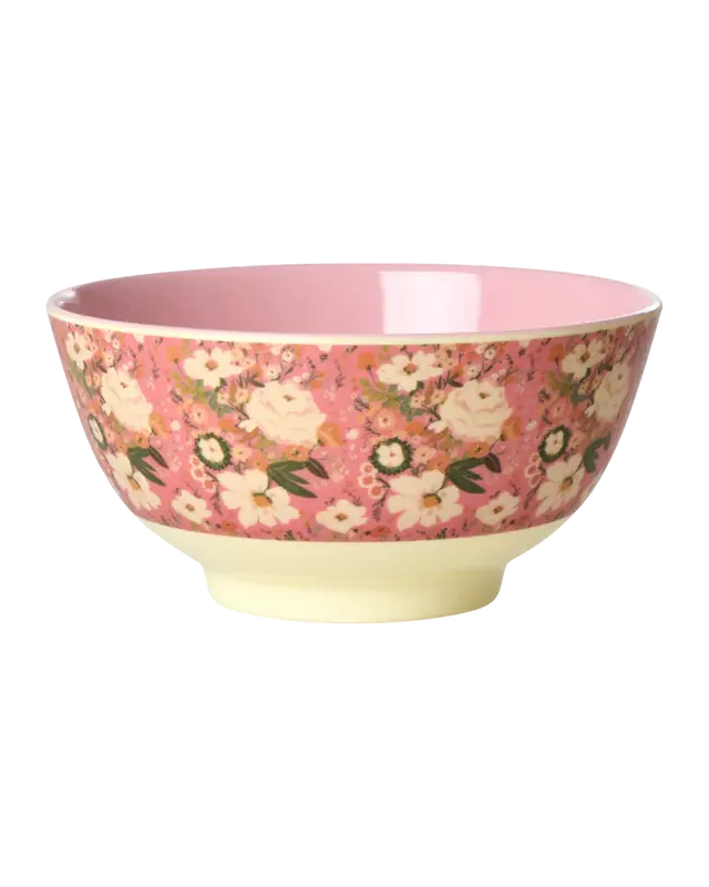 Rice - Melamine Bowl Medium - Alison Flower Print