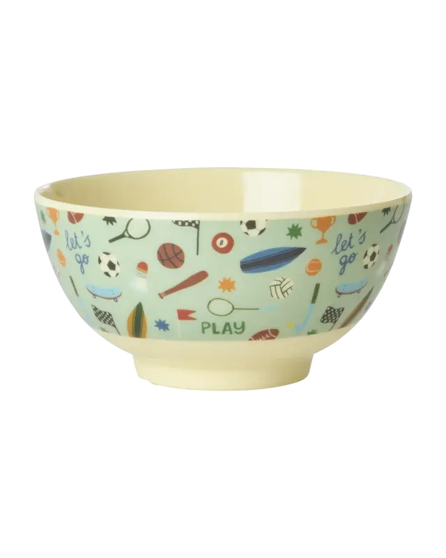 Rice - Melamine Bowl Medium -Sports print