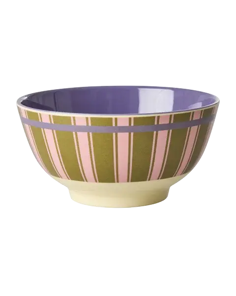 Rice - Melamine Bowl Medium - Stripes Delight