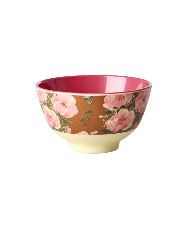 Rice - Melamine Bowl Small - Floral fiesta rose