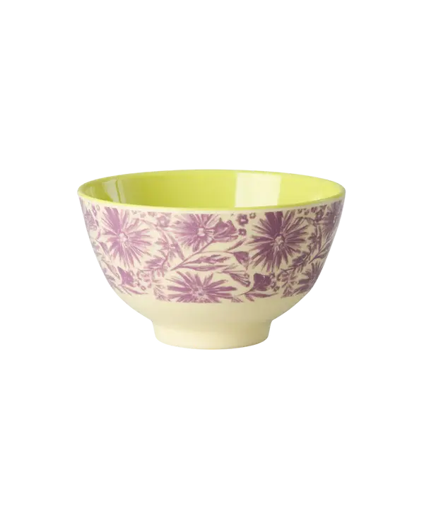 Rice - Melamine Bowl Small - Flower Press Print