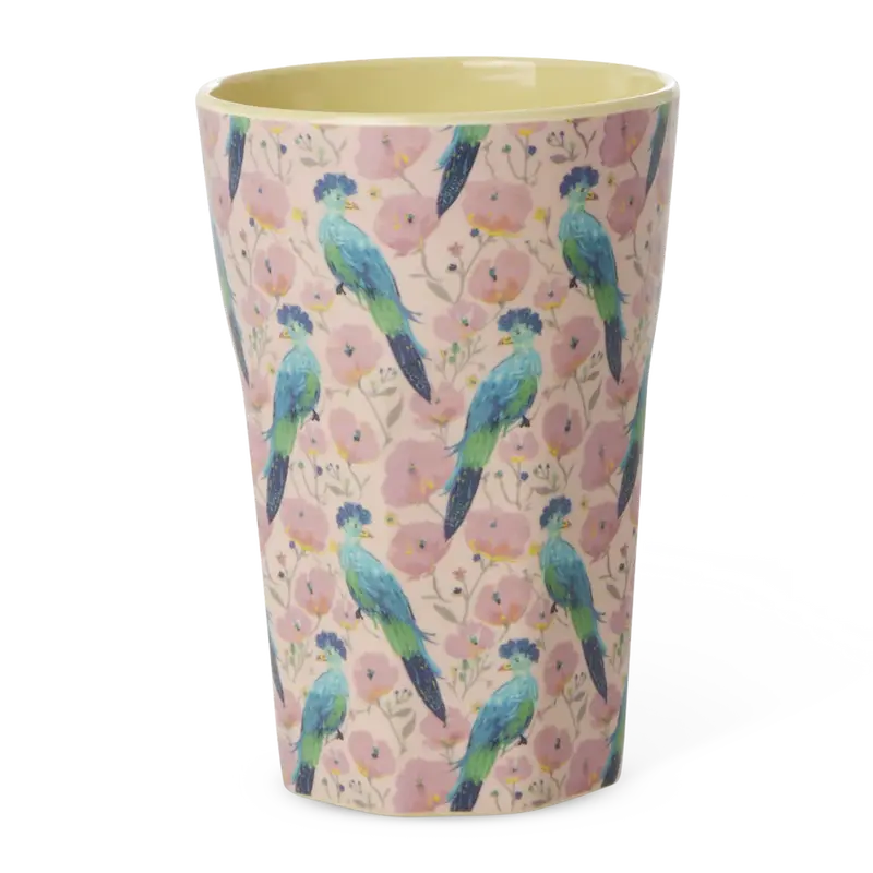Rice - Melamine Tall Cup - Exotic Bird Print