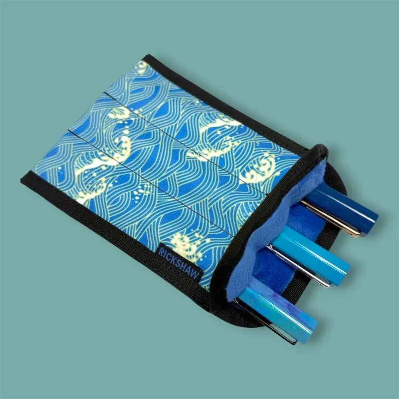 Rickshaw 3 pen coozy sleeve Blue Waves