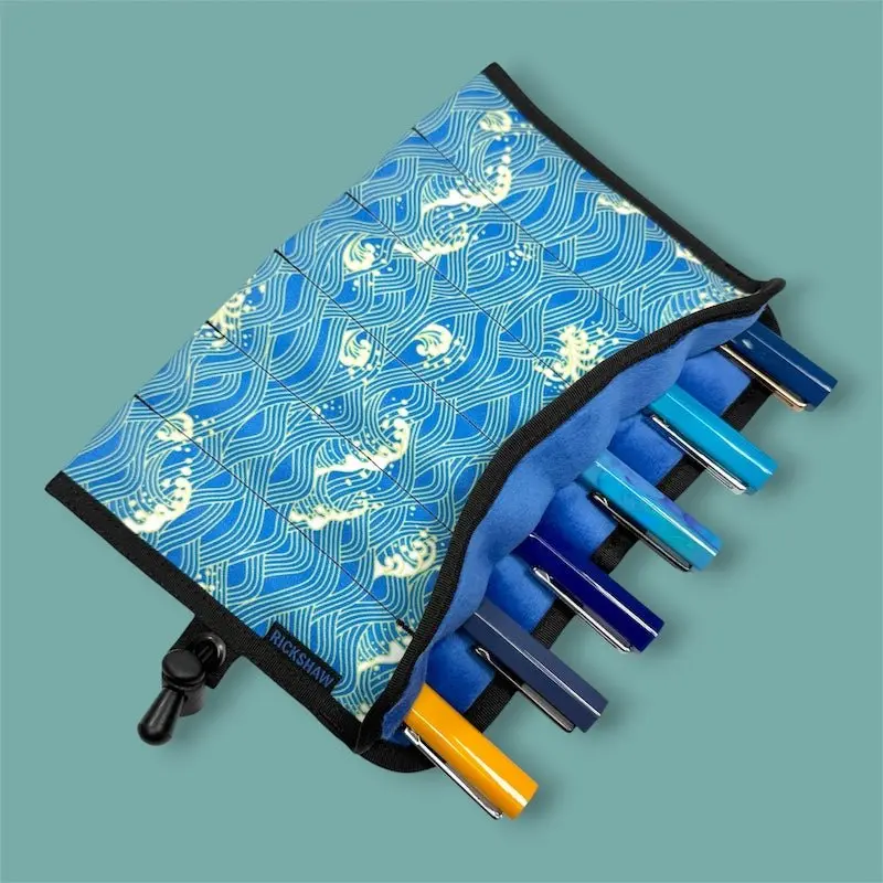 Rickshaw 6 pen hand roll Blue Waves