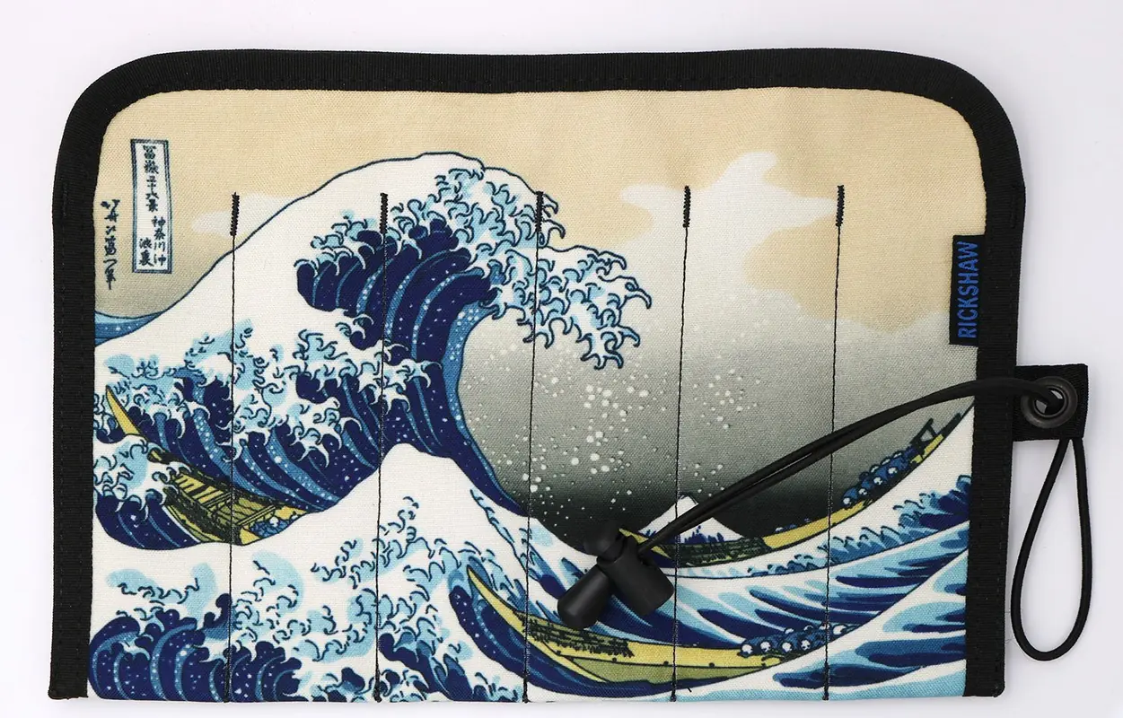 Rickshaw 6 pen hand roll Great Wave