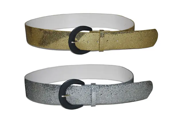 Riem glitter zilver, one size